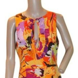 Nanette Lepore Vivid Floral Ruffled Neckline 6